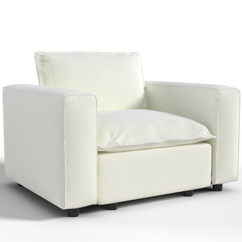Ainfox Module Sofa Oversized Single Sofa With Armrest Beige For Living Room