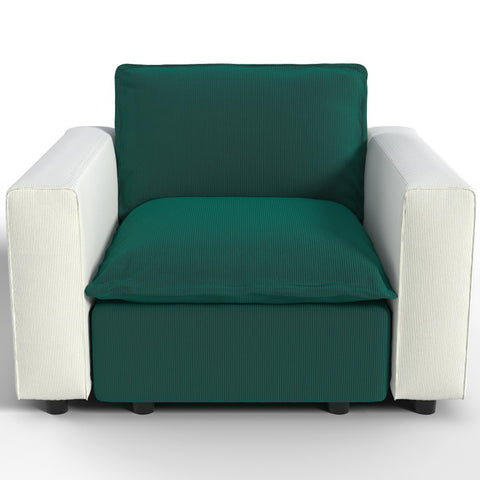 Ainfox Module Sofa Oversized Sectional Sofa Green With Armrest Beige For Living Room