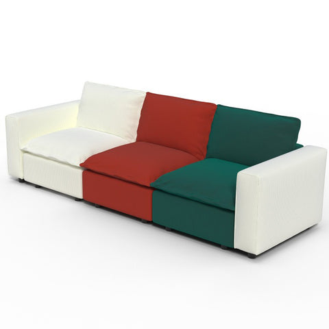 Ainfox 114inch 3-Seat Sofa Luxury Sofa Rainbow Sofa For Home,Appartment,Villa