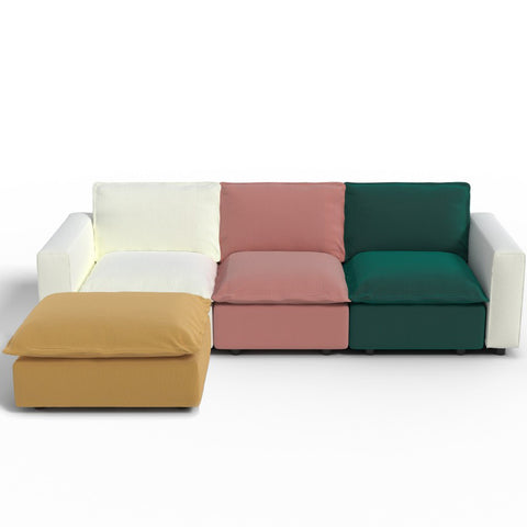 Ainfox L-shaped Module Sofa Oversized Rainbow Sofa