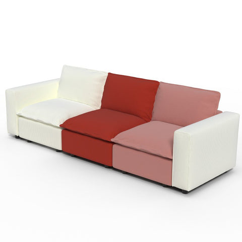 Ainfox 114inch 3-Seat Sofa Luxury Sofa Rainbow Sofa For Home,Appartment,Villa