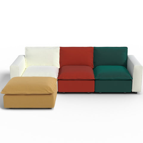 Ainfox L-shaped Module Sofa Oversized Rainbow Sofa