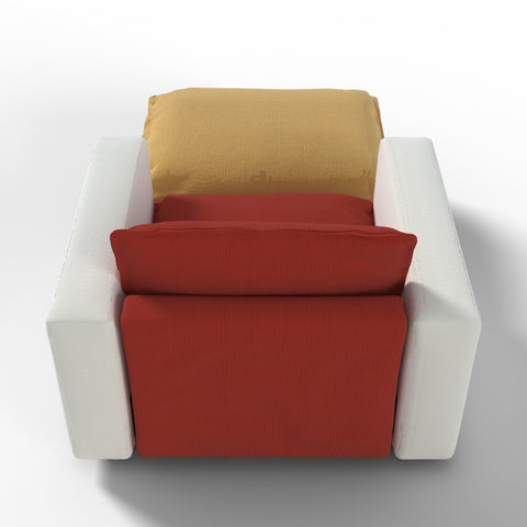 Ainfox Module Sofa Oversized Sleeper Sofa Red With Ottoman Yellow For Salon,Living Room and etc