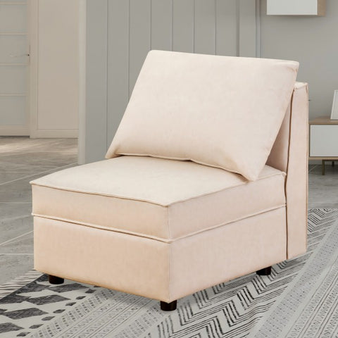 Ainfox Module Sofa Storage Single Sofa Without Armrest Beige