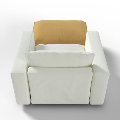 Ainfox Module Sofa Oversized Sleeper Sofa Beige With Ottoman Yellow For Living Room