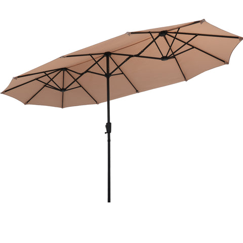 Ainfox 13ft Patio Umbrella Outdoor Two Layers Market Extra Large Table Umbrella