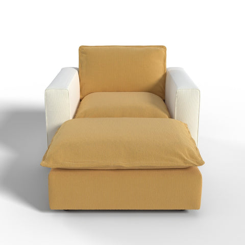 Ainfox Module Sofa Oversized Sleeper Sofa Yellow With Ottoman Yellow For Salon,Living Room and etc