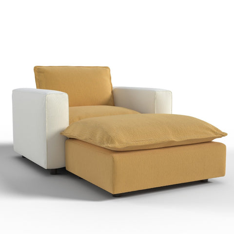 Ainfox Module Sofa Oversized Sleeper Sofa Yellow With Ottoman Yellow For Salon,Living Room and etc