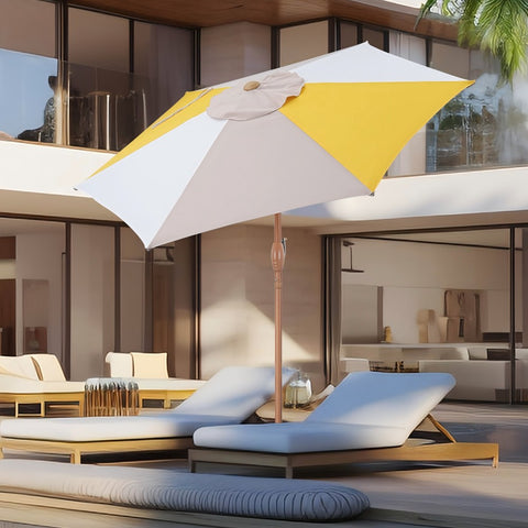 Ainfox 7.5 ft Contrast Color Patio Umbrella Tilt Without Base