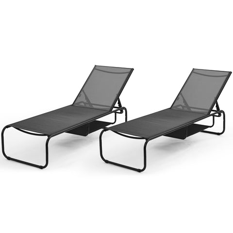 Ainfox 2 pcs Patio Lounge Chair Outdoor, Pool Lounge Chairs