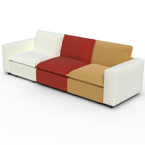 Ainfox 114inch 3-Seat Sofa Luxury Sofa Rainbow Sofa For Home,Appartment,Villa