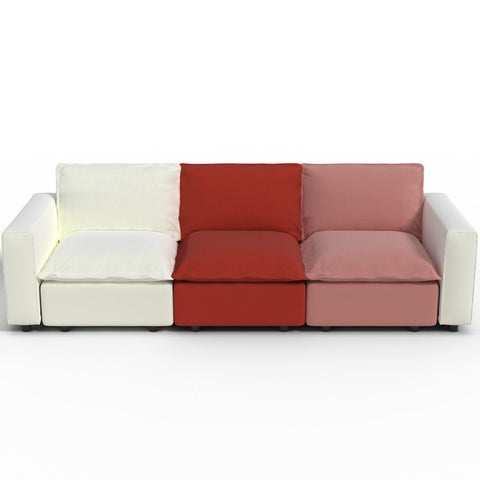 Ainfox 114inch 3-Seat Sofa Luxury Sofa Rainbow Sofa For Home,Appartment,Villa