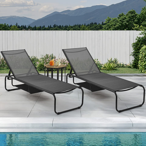 Ainfox 2 pcs Patio Lounge Chair Outdoor, Pool Lounge Chairs