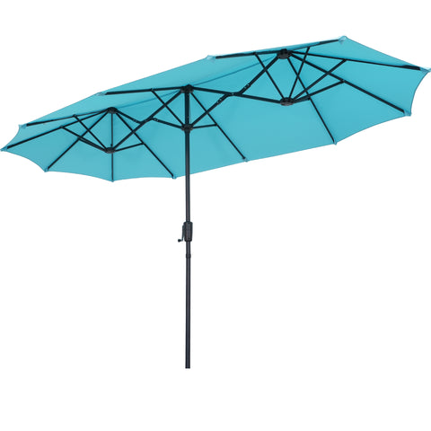 Ainfox 13ft Patio Umbrella Outdoor Two Layers Market Extra Large Table Umbrella