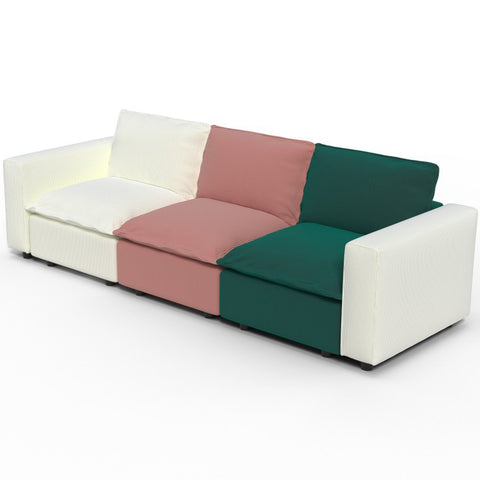 Ainfox 114inch 3-Seat Sofa Luxury Sofa Rainbow Sofa For Home,Appartment,Villa