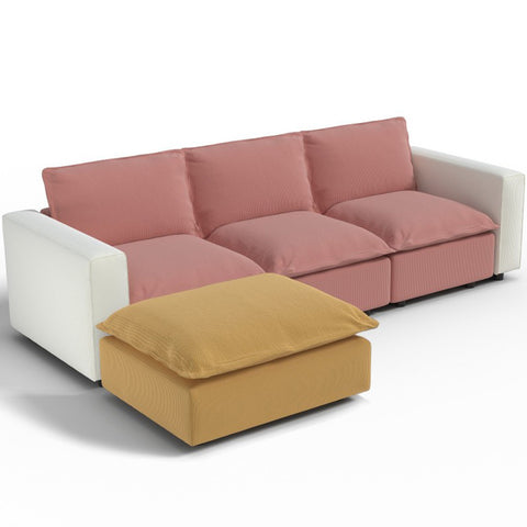 Ainfox Module Sofa L-shaped Oversized Rainbow Sofa For Salon,Living Room,Vila Etc