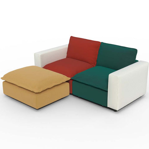 Ainfox L shaped Module Sofa 3 Seats Rainbow Sofa For Living Room,Vila,Apartment