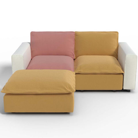 Ainfox L shaped Module Sofa 2 Seat And 1 Ottoman For Living Room,Vila,Apartment