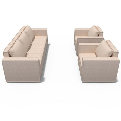 Ainfox 5-Seat Modular Sectional Sofa Sleeper Sofa Flannel Sofa with Storage Seat Beige
