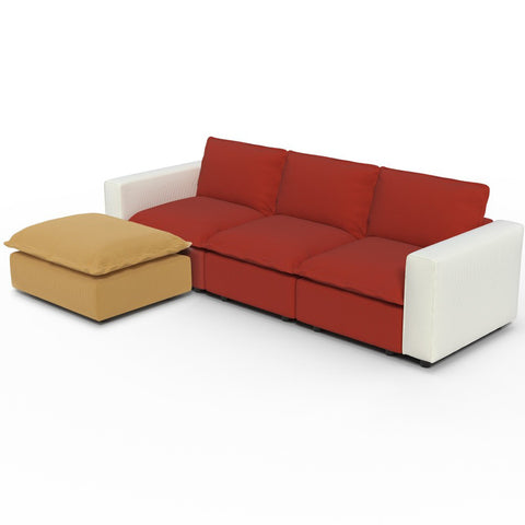 Ainfox Module Sofa L-shaped Oversized Rainbow Sofa For Salon,Living Room,Vila Etc