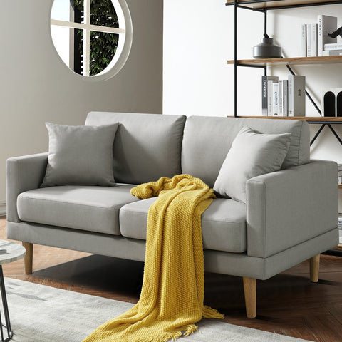 Ainfox Loveseat For Reading, Accent Chair Bedrooms, Modern Couch Chair with Pillows