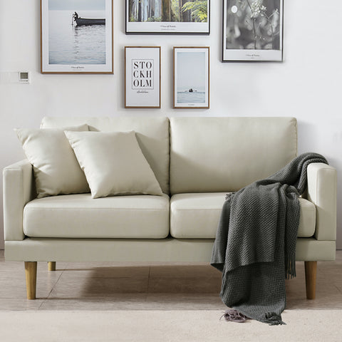 Ainfox Loveseat For Reading, Accent Chair Bedrooms, Modern Couch Chair with Pillows
