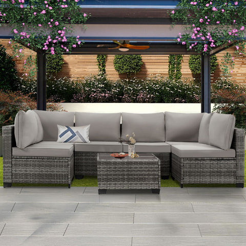 Ainfox 7PCS Patio Sofa Set For Indoor And Outdoor