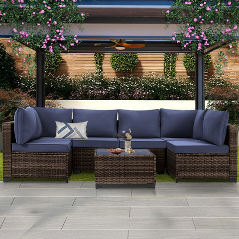 Ainfox 7PCS Patio Sofa Set For Indoor And Outdoor