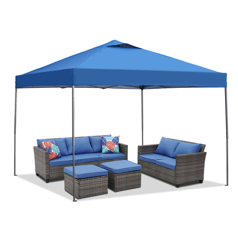 Ainfox 10ft X10ft Ventilated Top Patio Canopy For Outdoor