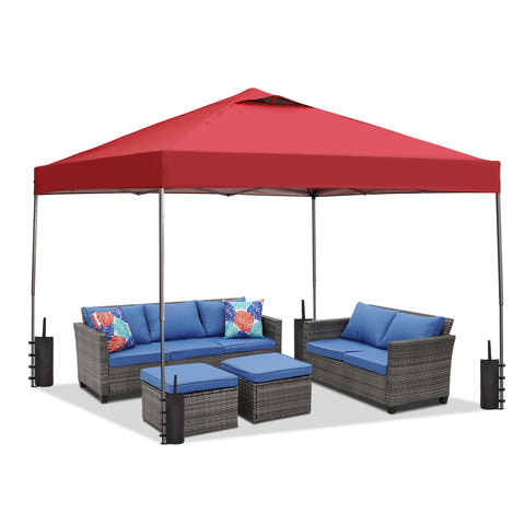 Ainfox 10ft X10ft Ventilated Top Patio Canopy For Outdoor
