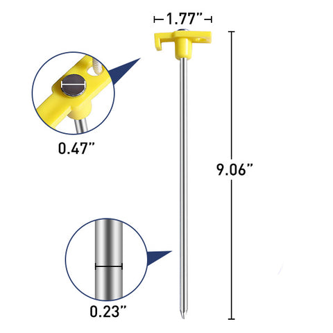 10PCS Galvanized Non-Rust CampingTent Pop Up Tent Stakes Canopy Anchors