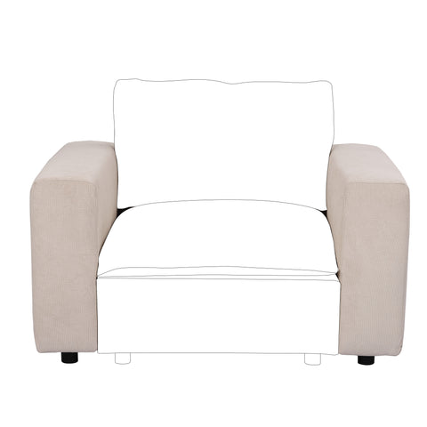 Ainfox Module Sofa Oversized Sectional Sofa Armrest Beige For Living Room