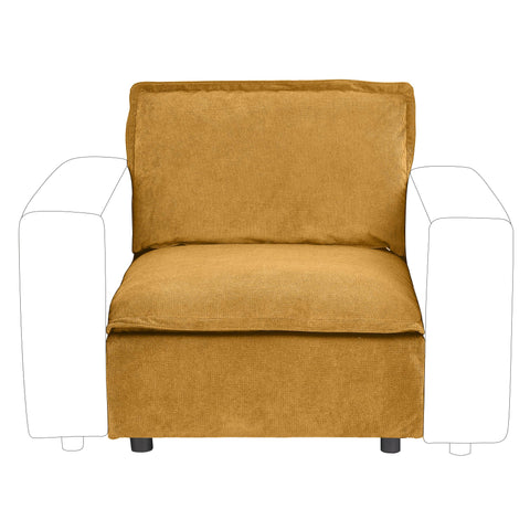 Ainfox Module Sofa Oversized Sectional Sofa Yellow For Living Room