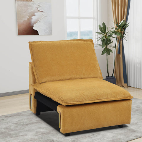 Ainfox Module Sofa Oversized Sectional Sofa Yellow For Living Room