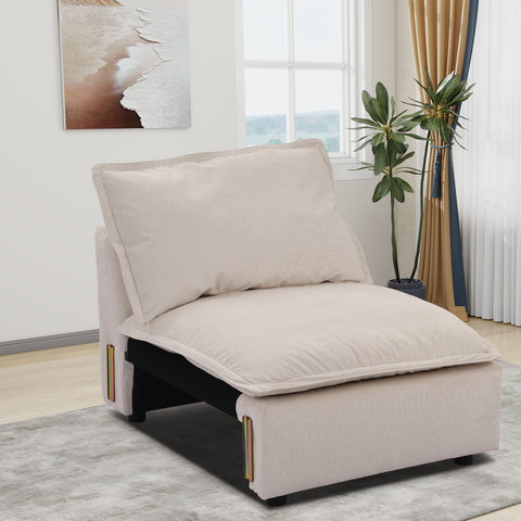 Ainfox Module Sofa Oversized Sectional Sofa White For Living Room