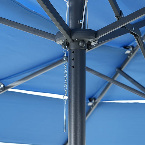 Ainfox 15ft 3-Tier Patio Umbrella Beach Umbrella Market Umbrella Outdoor