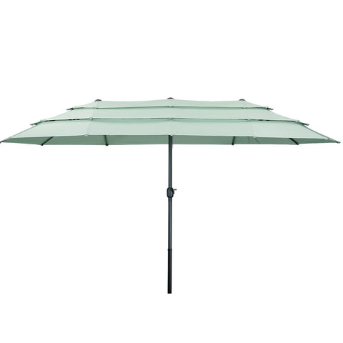 Ainfox 15ft 3-Tier Patio Umbrella Beach Umbrella Market Umbrella Outdoor