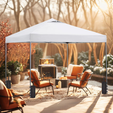 Ainfox 10ft X10ft Ventilated Top Patio Canopy For Outdoor With Four Sandbags