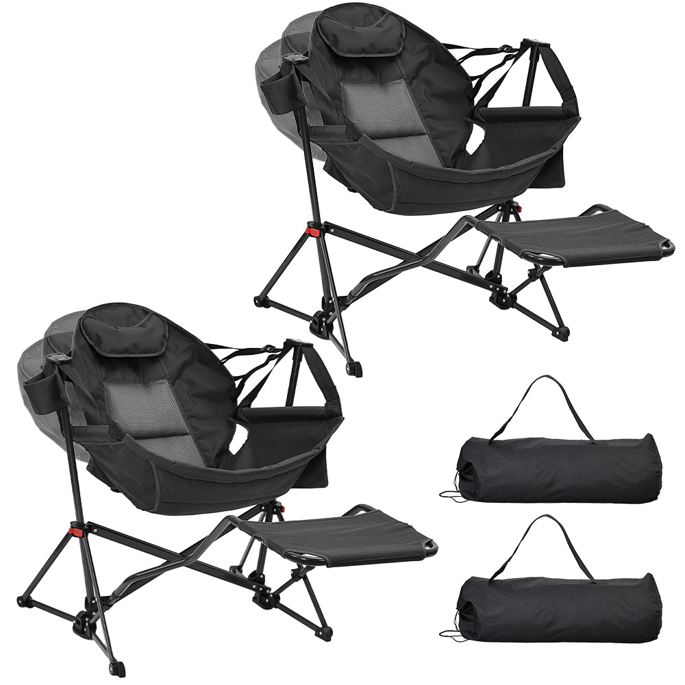Ainfox Hammock Chair With Footrest, Oversized Swinging...