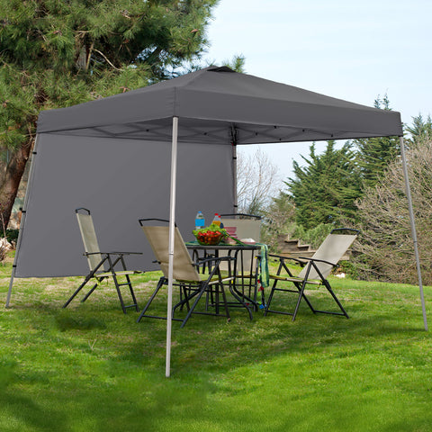 Ainfox 8ft x10ft Pop Up Canopy Tent, Portable Gazebo, Outdoor Canopy for Events With 1/2 SideWall