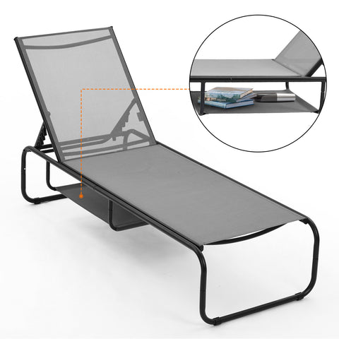Ainfox 2 pcs Patio Lounge Chair Outdoor, Pool Lounge Chairs
