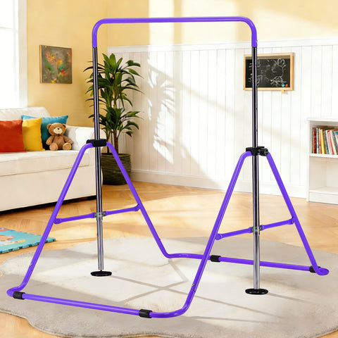 Ainfox Gymnastics Bar with Optional Mat, Foldable Gymnastics Horizontal Bar Adjustable Height, Gymnastic Training Bar
