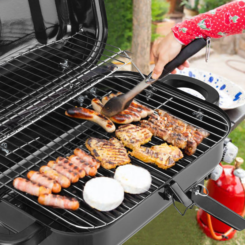 Portable Charcoal Grill, Tabletop Outdoor Barbecue Smoker, Small BBQ Grill for Outdoor Cooking Backyard Camping Picnics Beach