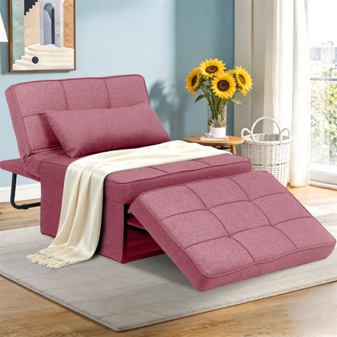 Ainfox 71 inch Dark Grey Convertible Sofa Bed Convertible Chair, Folding & No Installation Ottoman Bed