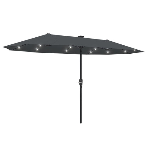 Ainfox 13ft Patio Umbrella Outdoor With 36 Led Lights For Outdoor,Market