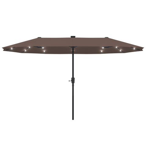 Ainfox 13ft Patio Umbrella Outdoor With 36 Led Lights For Outdoor,Market