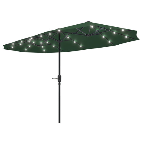 Ainfox 13ft Large Patio Umbrella, Outdoor Double-Sided Rectangle Market Heavy Duty Umbrellas without Base Coffee