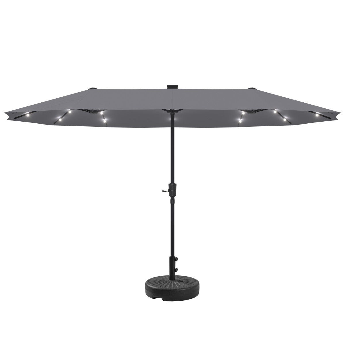 13ft Large Patio Umbrella Solar Lights Market Heavy Duty Umbrellas Base