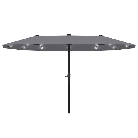 Ainfox 13ft Patio Umbrella Outdoor With 36 Led Lights For Outdoor,Market