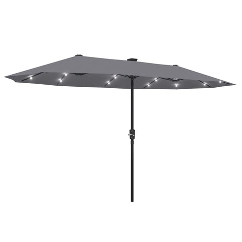 Ainfox 13ft Patio Umbrella Outdoor With 36 Led Lights For Outdoor,Market